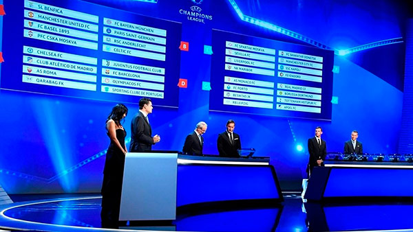 Sorteo UEFA Champions League en Mónica. Foto: Getty Images | UEFA sorteo-uefa-champions-league