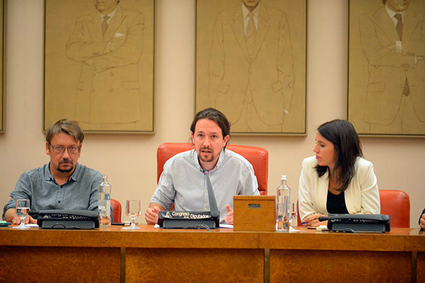 Unidos Podemos en el Congreso de los Diputados. Foto: @ahorapodemos | Twitter podemos-catalunya