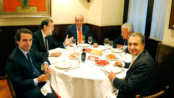 cena rey presidentes gobierno