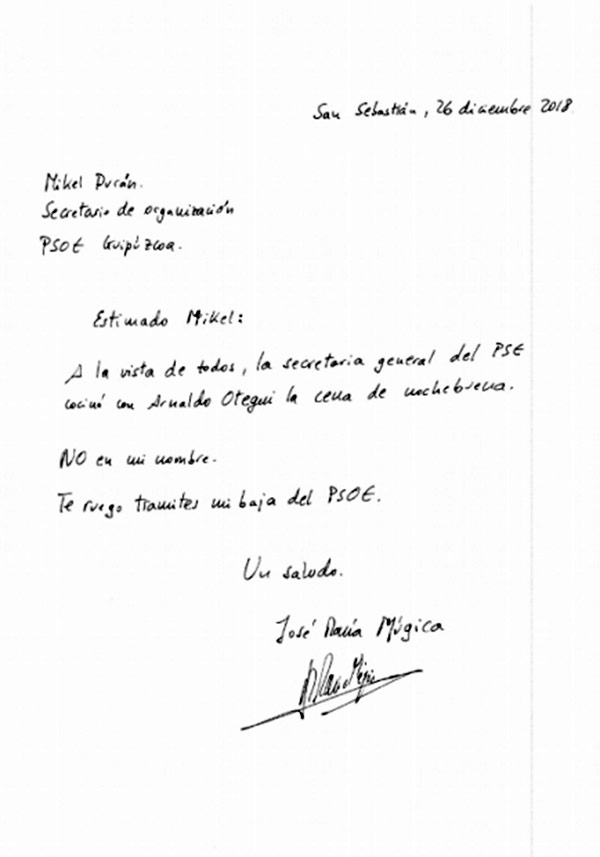 carta jose maria mugica