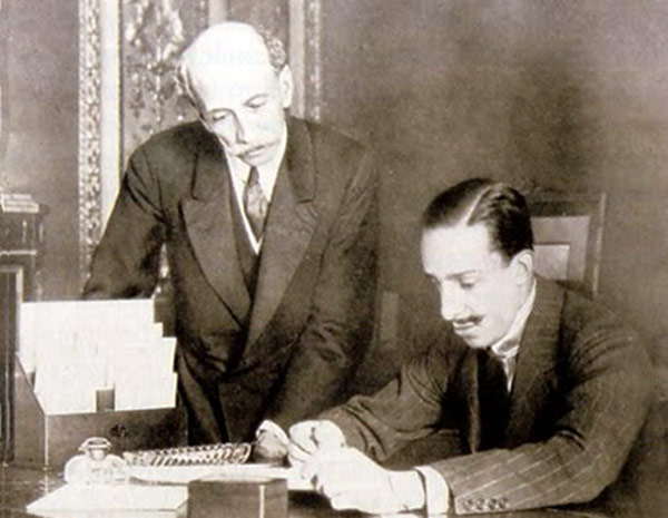 El presidente del Gobierno, Eduardo Dato, en el despacho del Rey Alfonso XIII eduardo-dato-alfonso-xiii