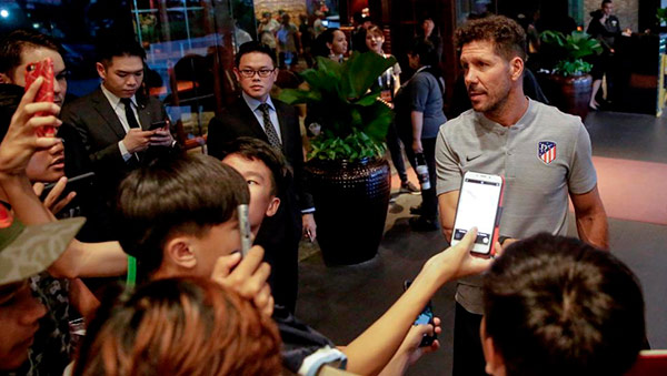 Diego Simeone, entrenador del Atlético de Madrid. Foto: Wallace Woon | EFE cholo simeone