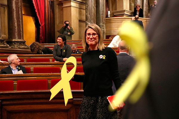 Elsa Artadi en el Parlament de Cataluña. Foto: AFP elsa artadi