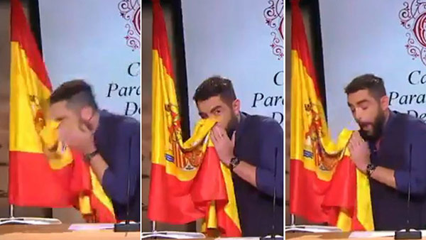 dani mateo mocos bandera espana