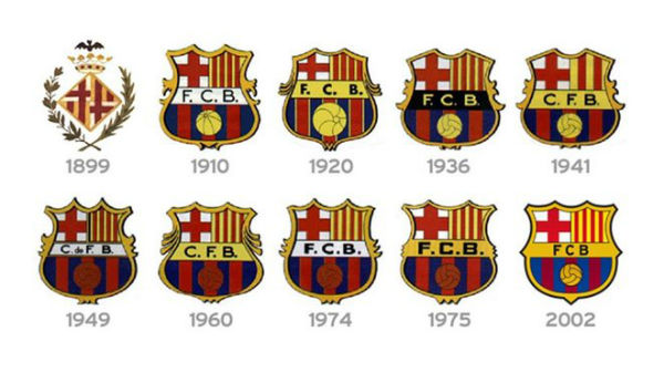 barca escudos historia club