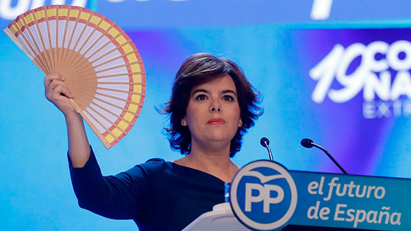 Soraya Sánez de Santamaría, en el Congreso del PP. Foto: Juan Carlos Hidalgo | EFE soraya