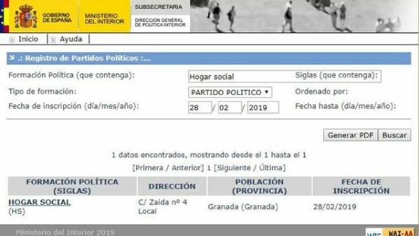 hogar social partido politico