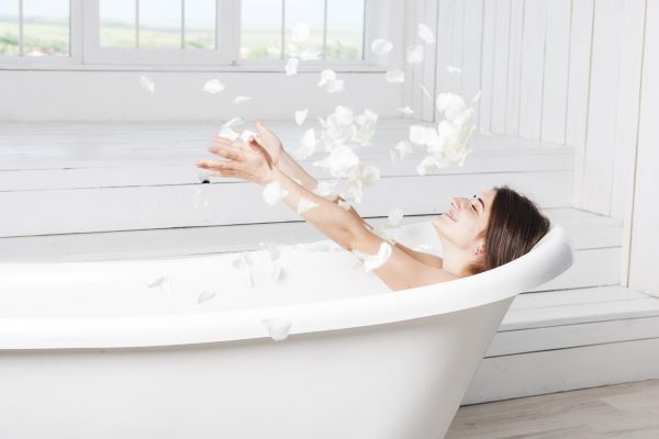 chica baño spa