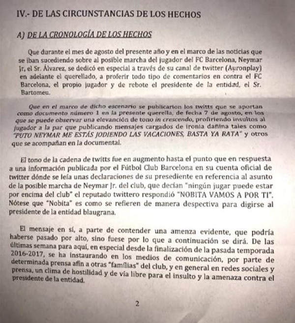 denuncia bartomeu nobita