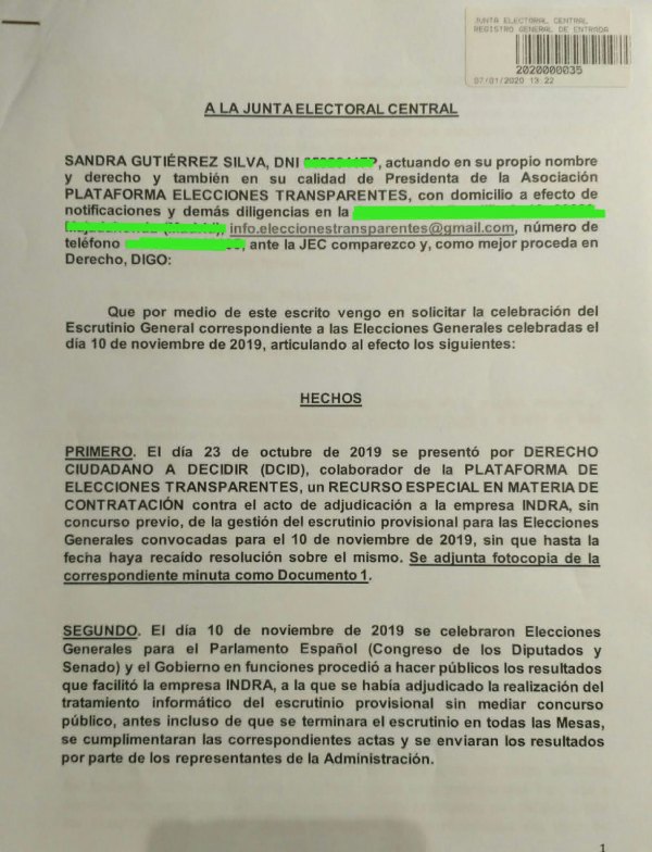 demanda elecciones transparentes