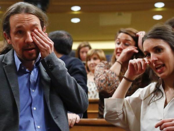 pablo iglesias irene montero lloran