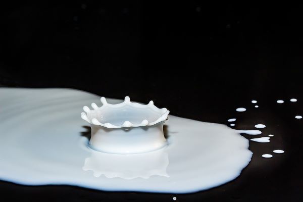 leche salpicadura