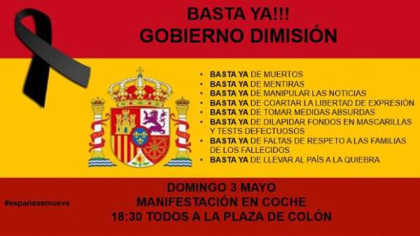 manifestación coches Colón, manifestación contra Gobierno coches, manifestación coches Colón Madrid