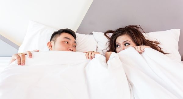 pareja colcha