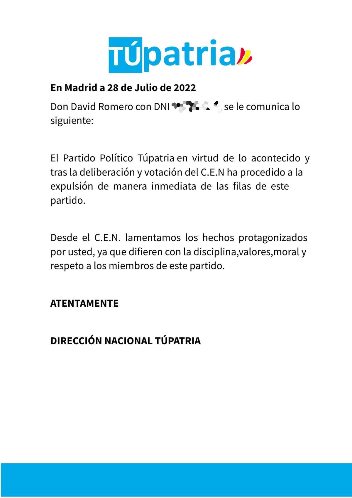 tu patria david romero