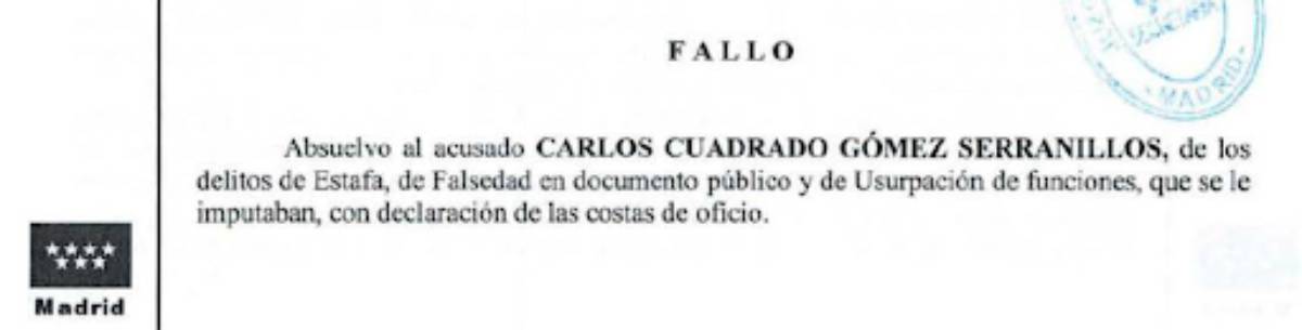 carlos cuadrado sentencia